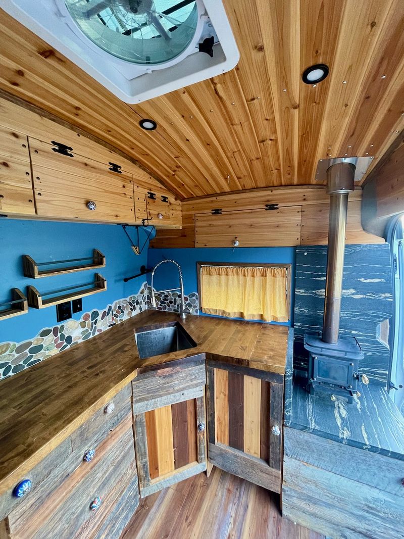 Picture 4/42 of a 2020 Ford Transit Camper Van, Wood stove, Off-grid w/ Solar for sale in Berkeley, California