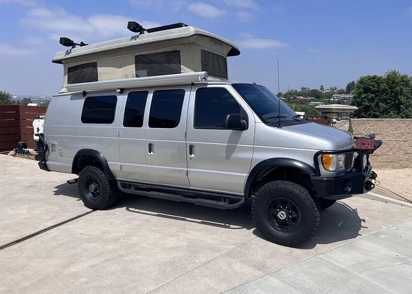 Quigley 4x4 Sportsmobile Pop Top Cost Camper Van For Sale: 2002