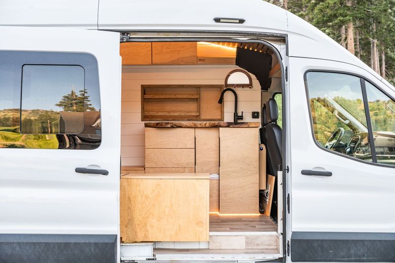 Picture 1/11 of a AWD 2020 Ford Transit 250 High Roof with Beautiful Build-Out for sale in Taos, New Mexico