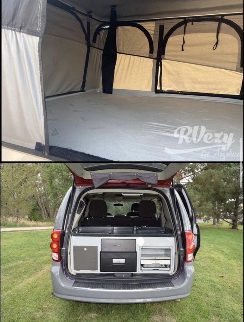 Picture 2/12 of a Minivan Stealth Campervan Conversion with Popup Roof Tent for sale in Austin, Texas