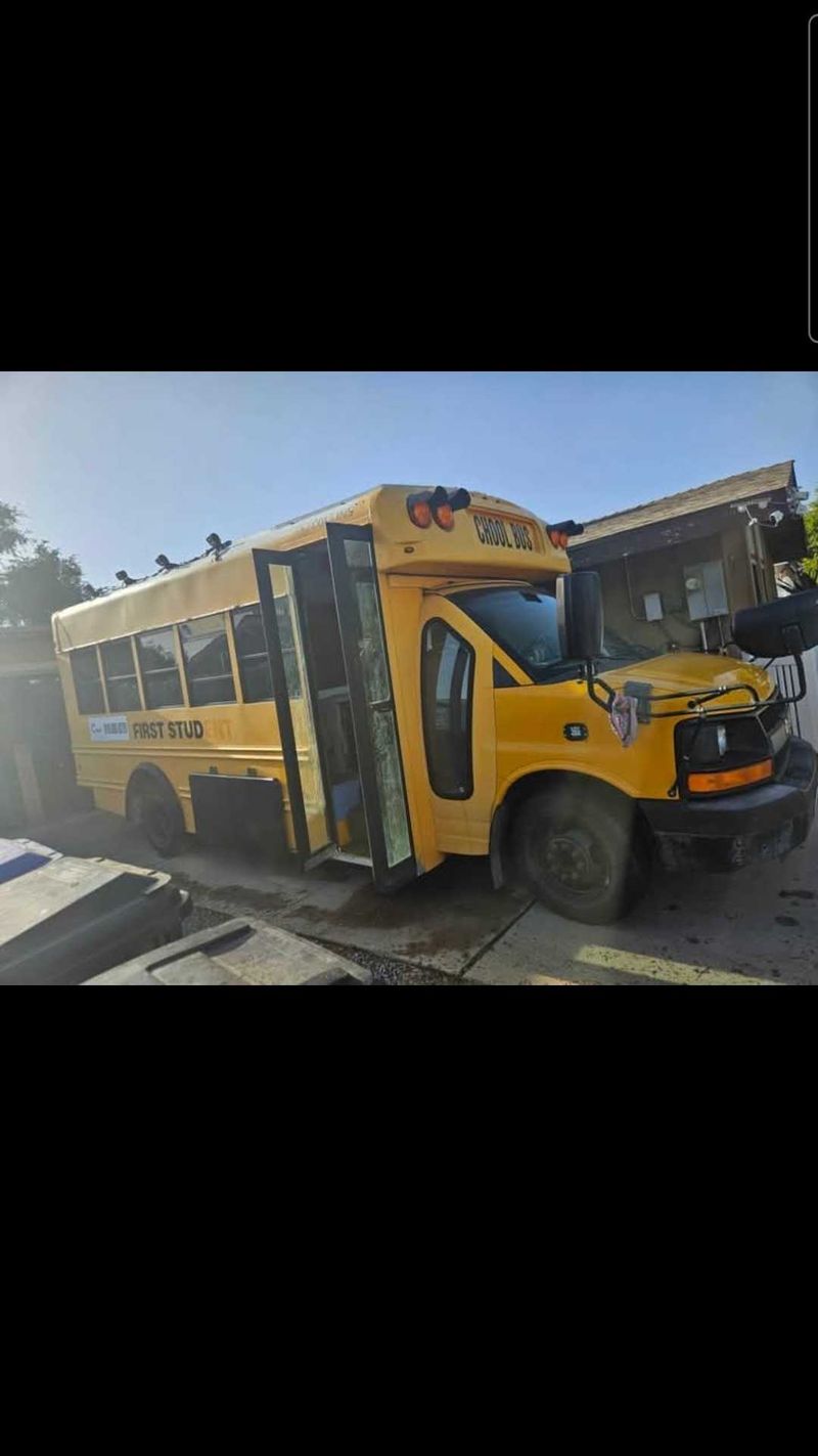 Picture 1/15 of a 2010 chevrolet express skoolie 6.0L 6 speed automatic for sale in San Diego, California