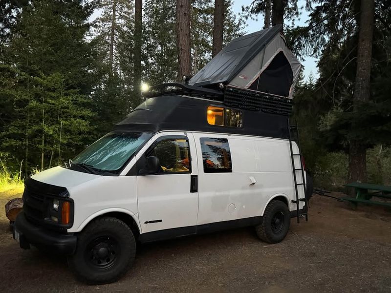Picture 3/10 of a Chevy Express High Roof Camper w/Roofnest Tent for sale in Portland, Oregon