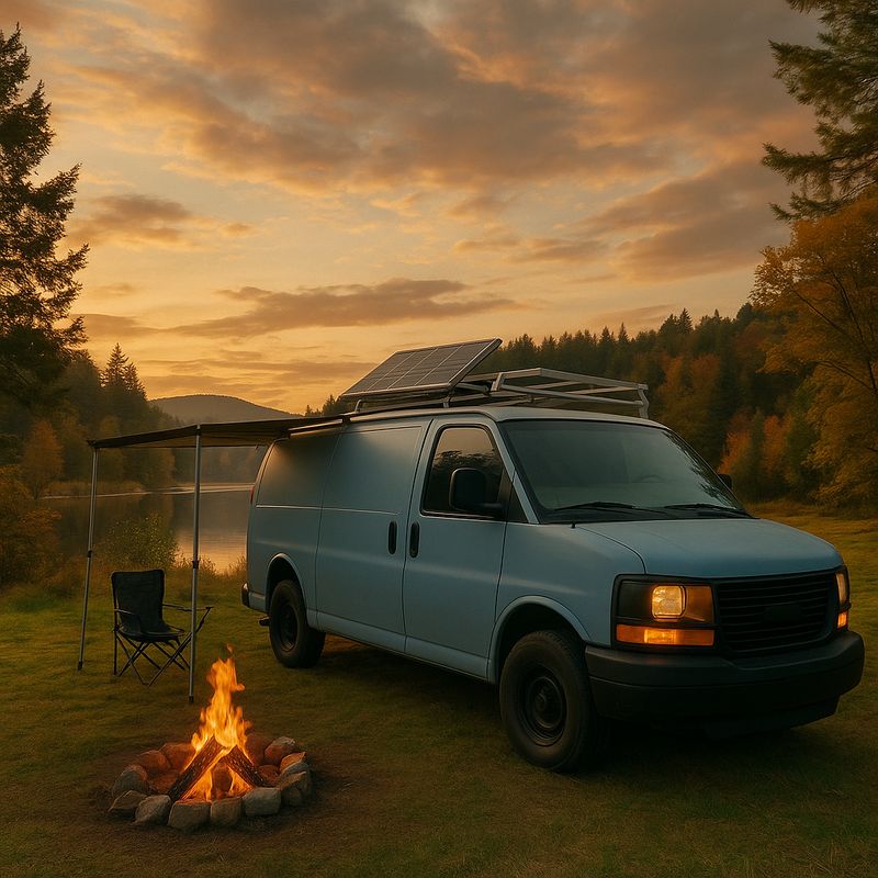Picture 1/10 of a 1999 Chevy Express 3500 Off-Grid Camper Van for sale in Orlando, Florida
