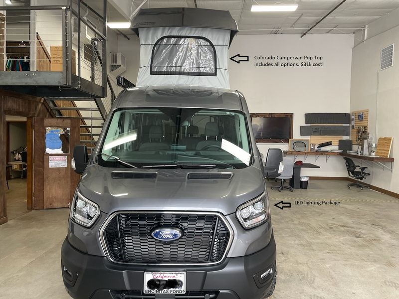 Picture 2/9 of a 2022 Transit AWD Mid Roof Crew with Pop Top   for sale in Encinitas, California