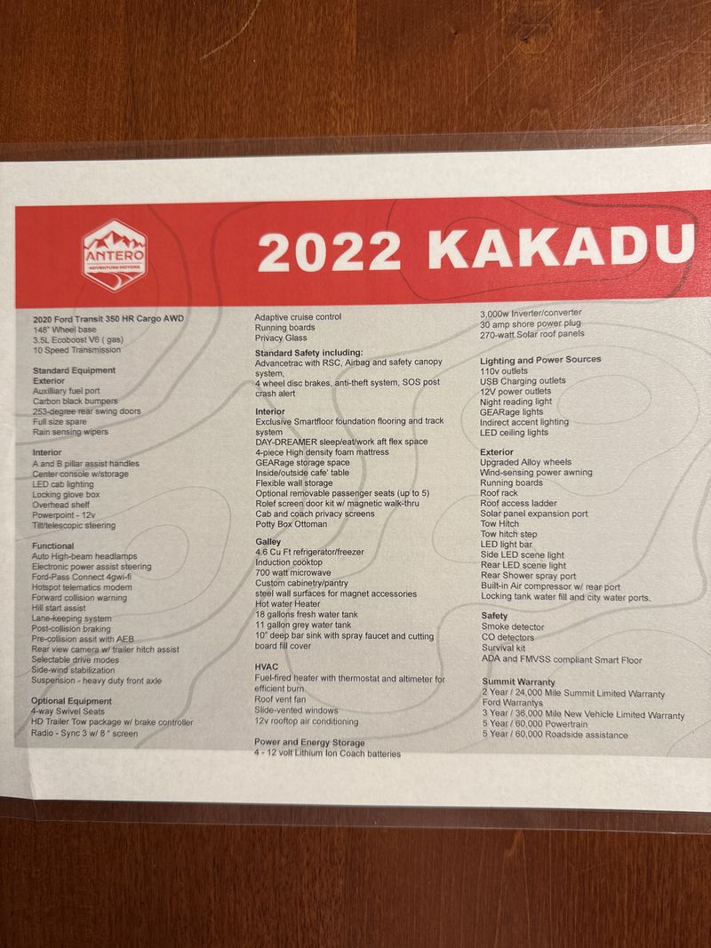 Picture 2/27 of a 2022 Antero Kakadu (2021 Ford Transit 350 High Roof AWD) for sale in Portland, Maine