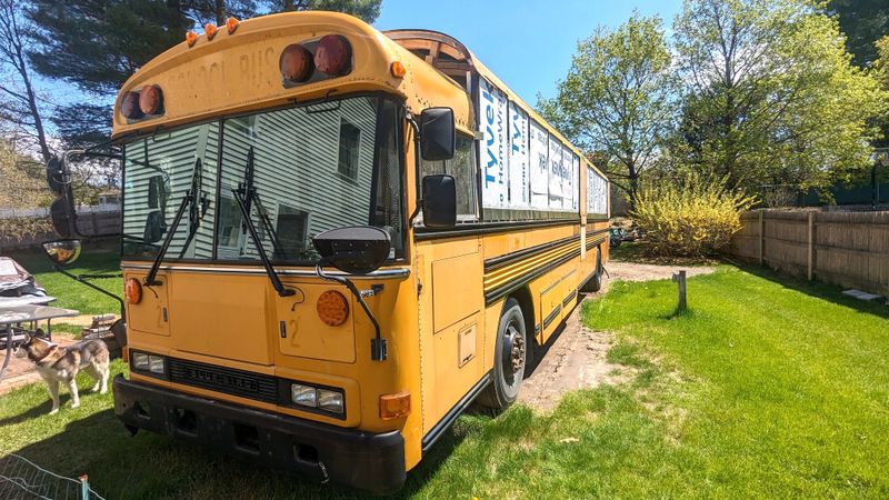 Picture 1/8 of a 2001 Blue Bird RE ROOF Raised NO RUST Partial Conversion for sale in Nashua, New Hampshire
