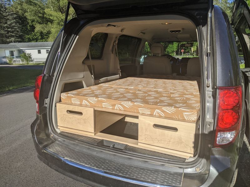 Picture 4/13 of a Minivan with light-weight camper conversion kit for sale in Detroit, Michigan