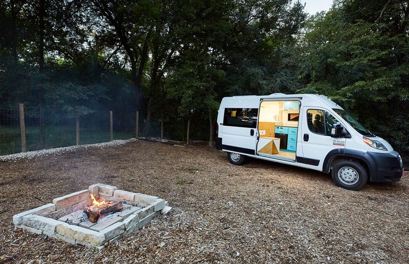 Picture 1/39 of a "Gypsy Blue" 2019 Dodge Ram Promaster 2500 Adventure Van for sale in Austin, Texas