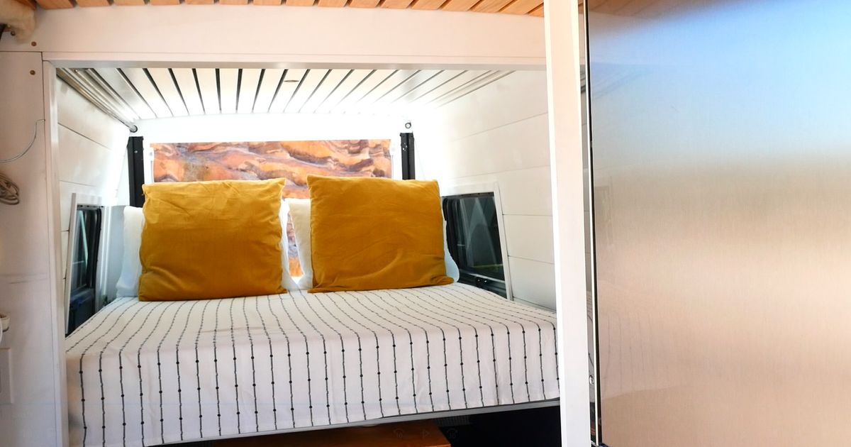 queen mattress in camper van