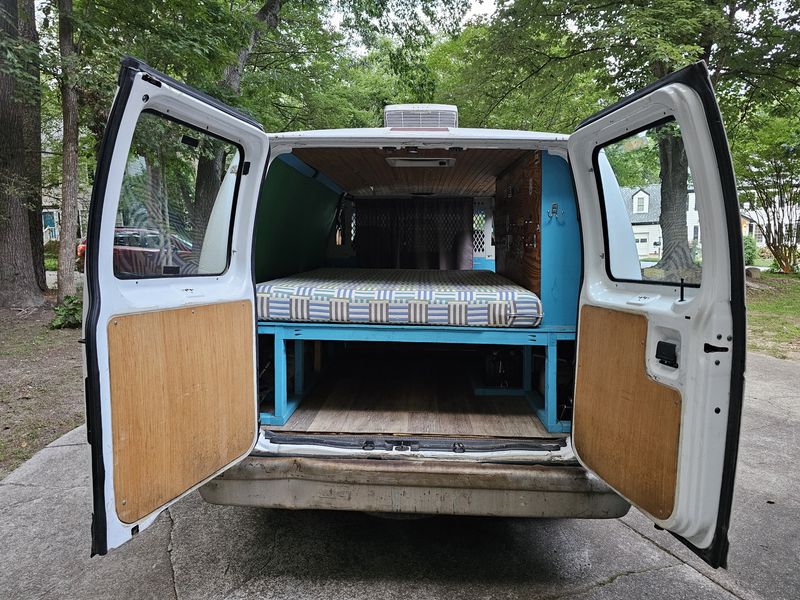 Picture 5/17 of a 1995 Ford E-150, "La Vaca Blanca" 🐮 :) for sale in Raleigh, North Carolina