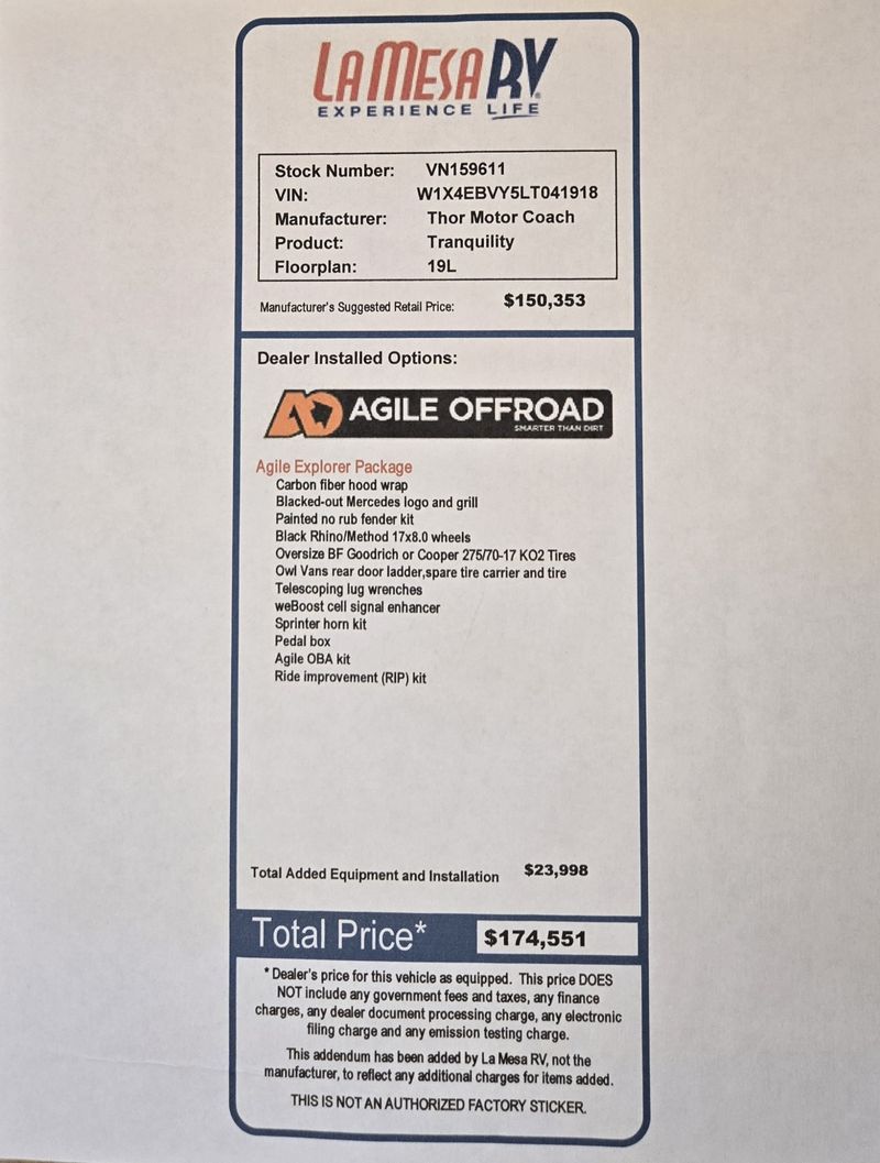 Picture 3/40 of a 2022 Thor Tranquility 19L 4x4 for sale in Seattle, Washington