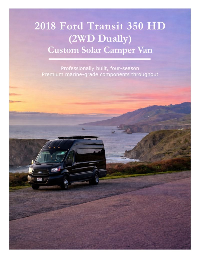 Picture 1/21 of a 2018 Ford Transit 350 HD Solar Powered for sale in Sebastopol, California