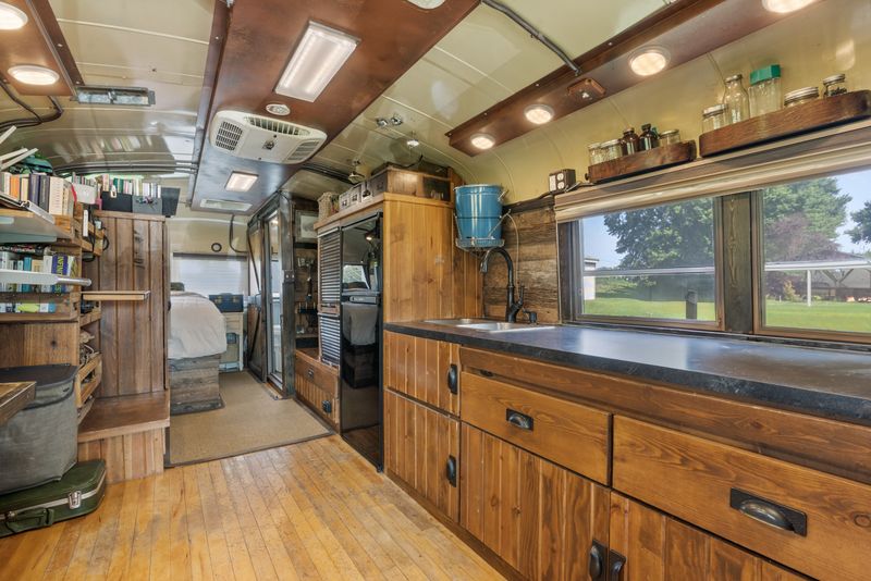 Picture 3/18 of a Unique Skoolie Home - RV Title - 1956 Ford B600 for sale in Kalona, Iowa