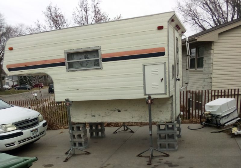 Picture 1/3 of a 76 truck bed camper  for sale in Norfolk, Nebraska