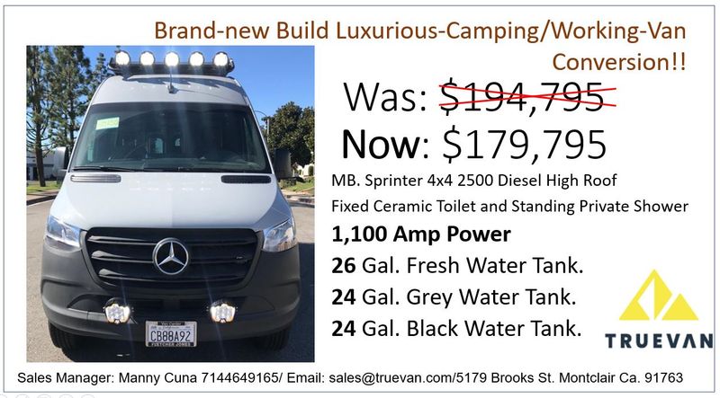 Picture 1/25 of a Mercedes Sprinter 4x4 High Roof 1100Amp. (4  people) for sale in Beverly Hills, California
