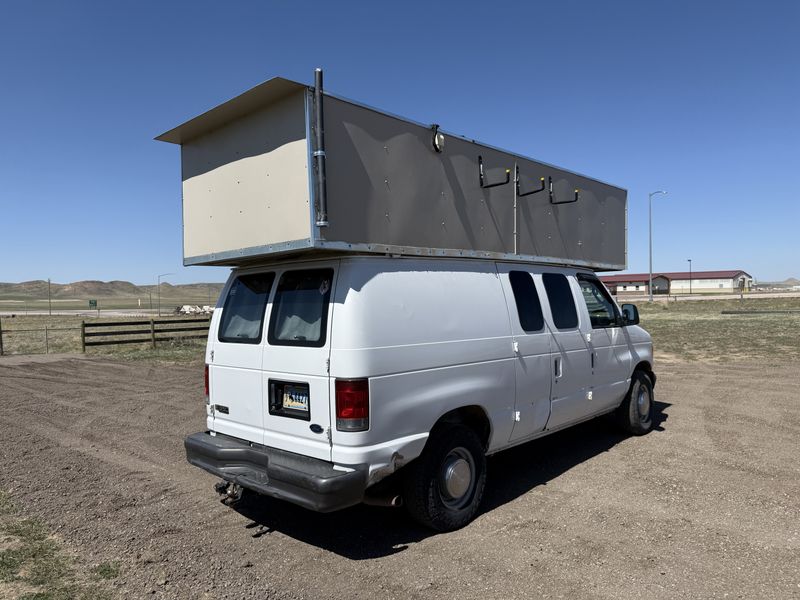 Picture 4/42 of a 2005 Ford E350 Camper Van w/ DIY Cabover Hightop for sale in Gillette, Wyoming