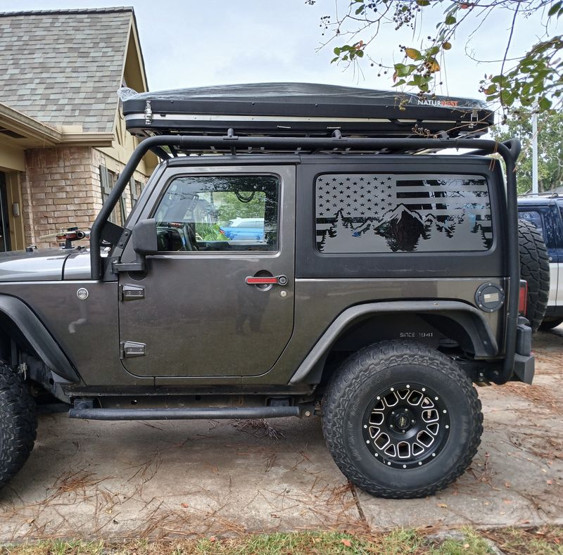 Picture 2/23 of a 4WD Jeep Wrangler with Roof Top Tent for sale in Houston, Texas