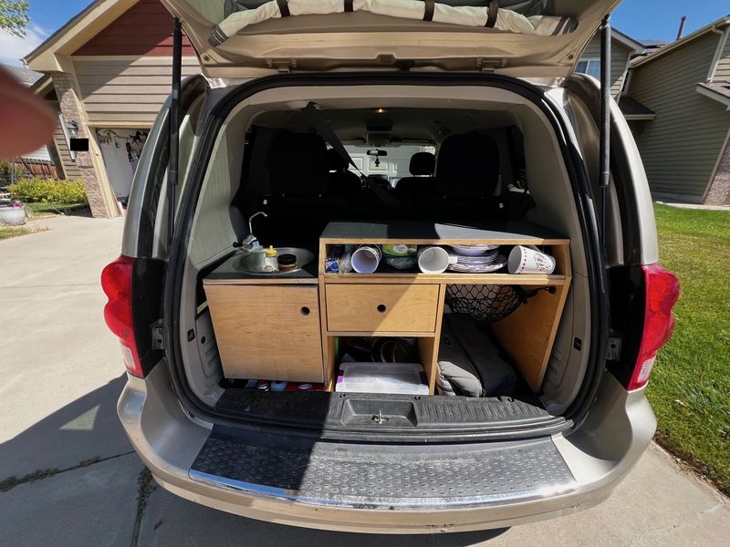 Picture 3/12 of a AngusVan: Stealth Grand Caravan Camper + Roofnest! for sale in Brighton, Colorado