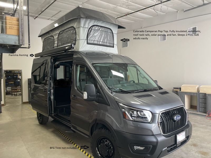 Picture 1/9 of a 2022 Transit AWD Mid Roof Crew with Pop Top   for sale in Encinitas, California