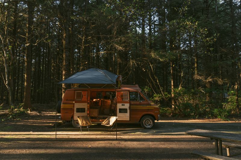 Picture 1/12 of a 1976 Dodge B200 pop-top campervan for sale in San Francisco, California