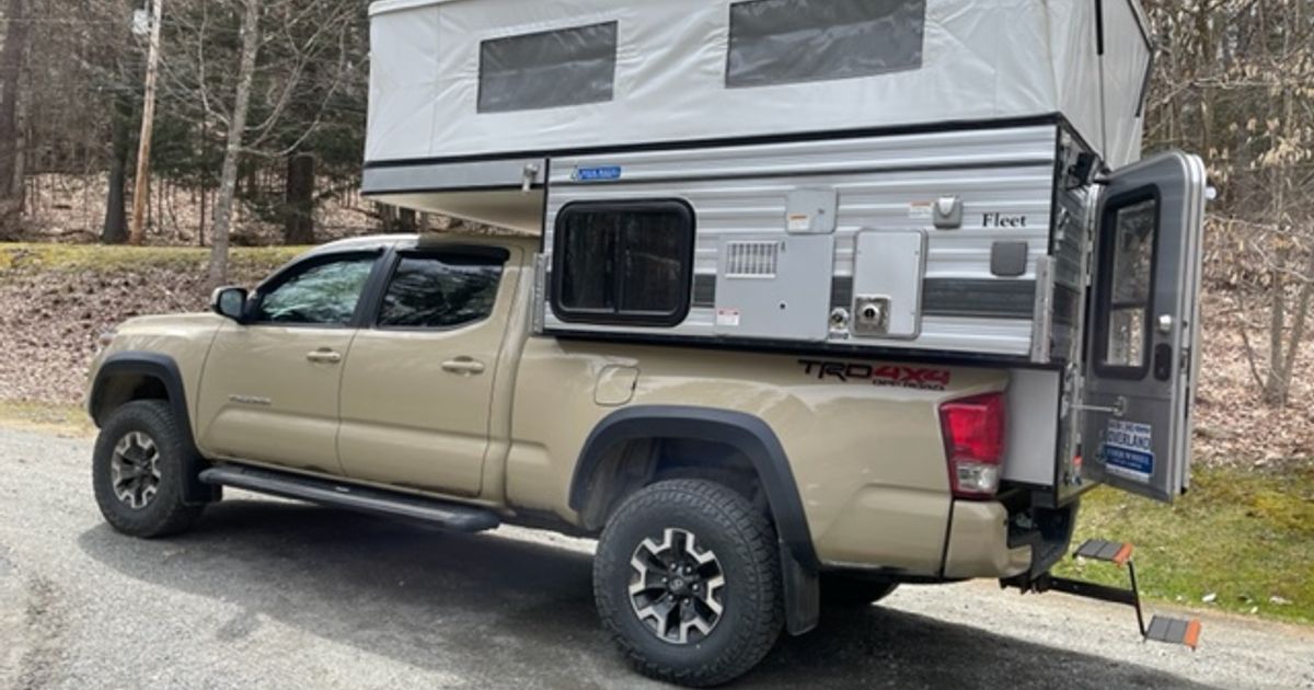 Truck Camper For Sale: Four Wheel Fleet Pop-Up Camper with Toyota Taco