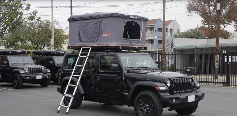 Picture 1/35 of a 2021 Jeep Wrangler 4WD Unlimited Sport - W/ Tent POP UP Roof for sale in Redwood City, California