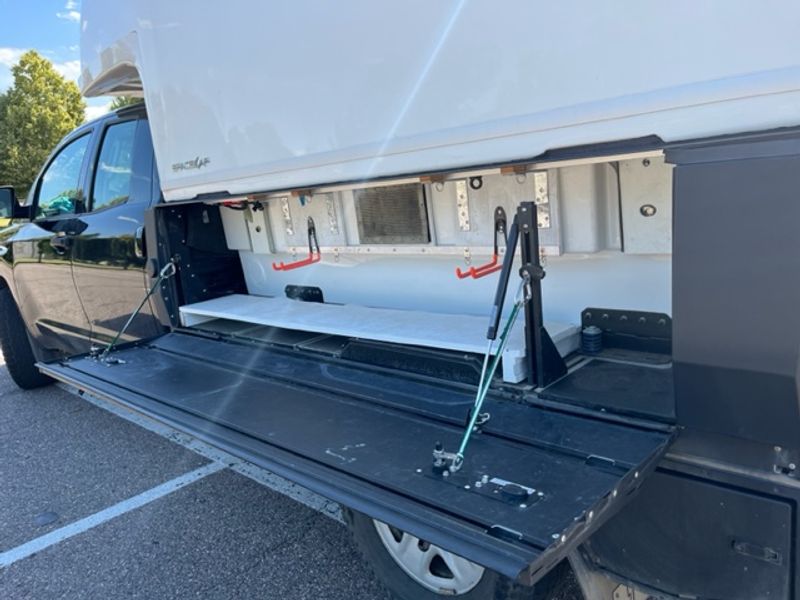 Picture 3/26 of a Toyota Tundra with Flatbed and Fiberglass Camper Shell for sale in Denver, Colorado