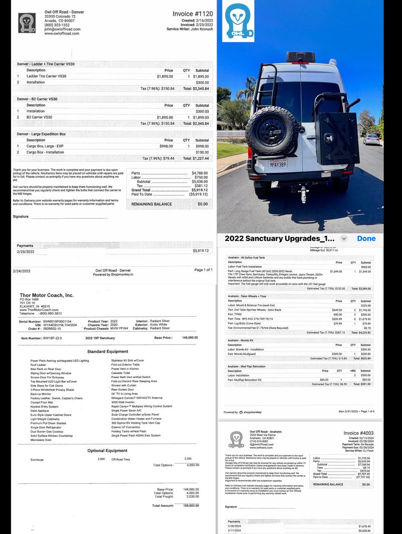 Picture 3/25 of a 2022 Thor Sanctuary 19P – Fully Upgraded Adventure Van for sale in Mission Viejo, California