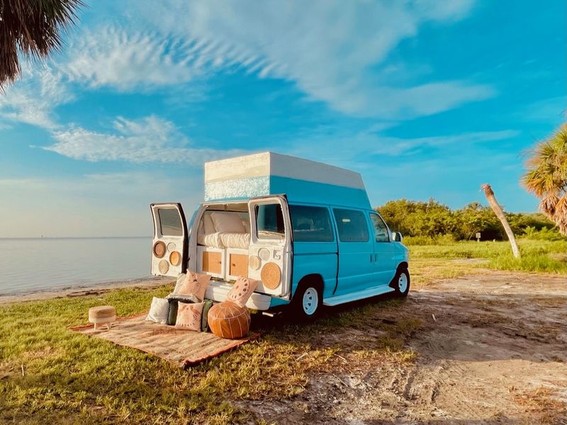 Picture 1/44 of a ✨🦋🕊️Dreamy Blue Boho High Top Camper Van  for sale in Saint Petersburg, Florida