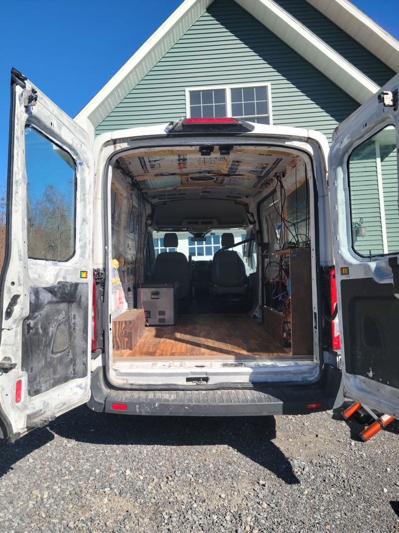 Picture 1/24 of a 2018 Ford Transit Medium Roof Partial Build w/ Electrical  for sale in Philadelphia, Pennsylvania