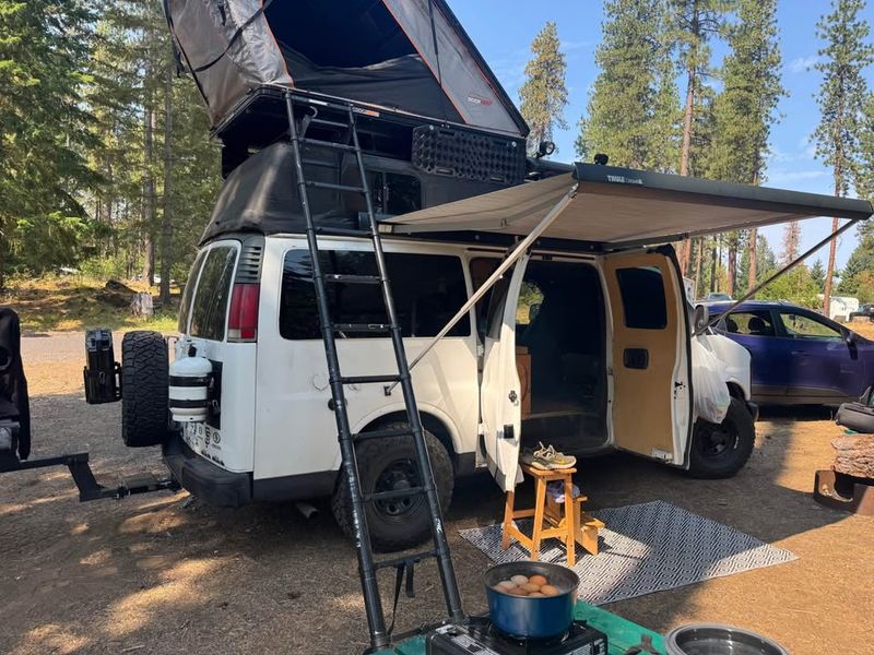 Picture 4/10 of a Chevy Express High Roof Camper w/Roofnest Tent for sale in Portland, Oregon