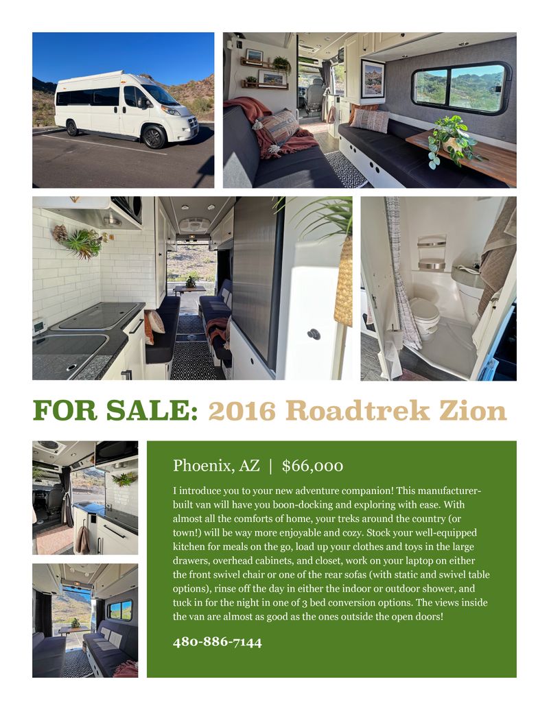 Picture 2/30 of a 2016 Roadtrek Zion for sale in Phoenix, Arizona
