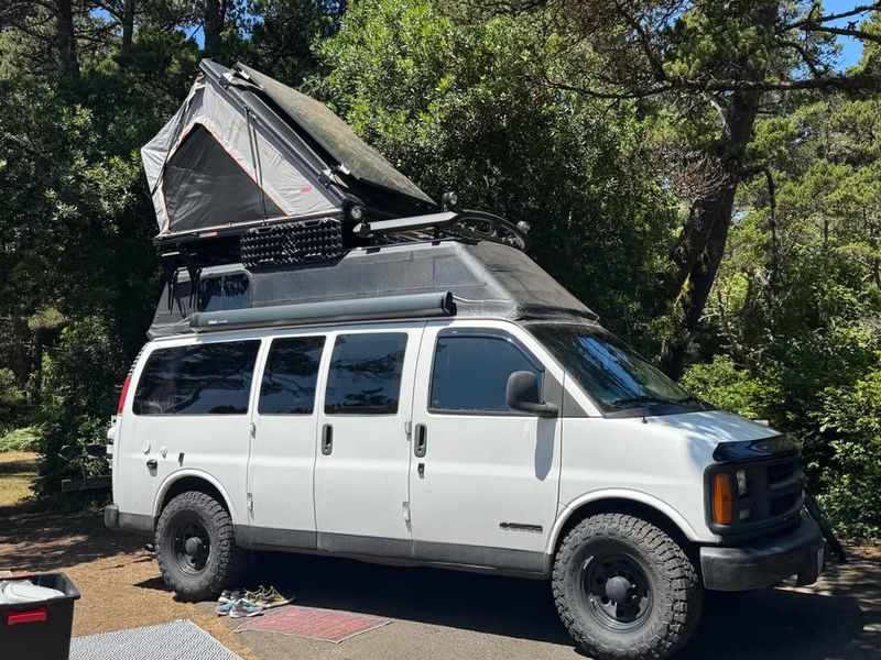 Picture 1/10 of a Chevy Express High Roof Camper w/Roofnest Tent for sale in Portland, Oregon