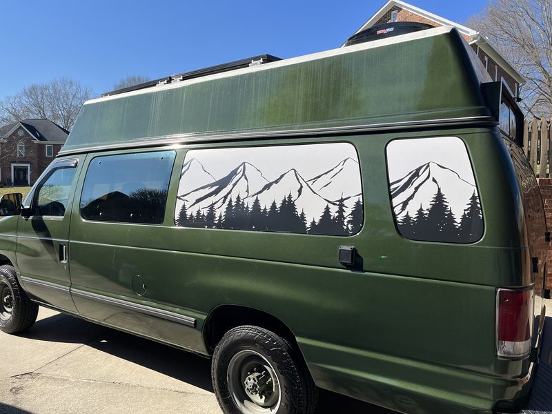 Picture 1/18 of a 1996 Ford E-350 XL Super Wagon with fiberglass high top for sale in Clemmons, North Carolina