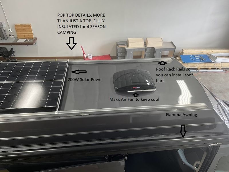 Picture 3/9 of a 2022 Transit AWD Mid Roof Crew with Pop Top   for sale in Encinitas, California