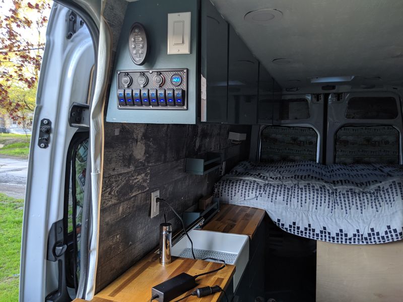 Picture 2/13 of a Large Mercedes sprinter van with toilet and solar and sink for sale in Traverse City, Michigan