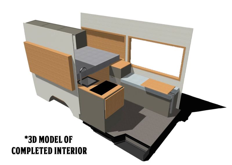 Picture 3/8 of a Off-Grid “Snowbird” Campervan (AWD, Ski Box, Heater) for sale in Rancho Cordova, California