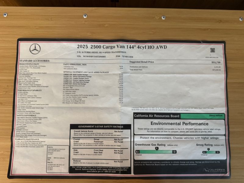 Picture 4/21 of a New 2025 Sprinter 144 AWD by Trail Koncepts for sale in Truckee, California