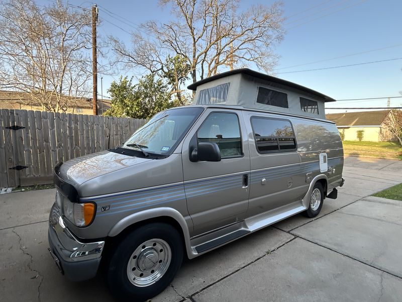 Picture 2/27 of a Grand Touring GTRV Ford E350 pop-up camper van for sale in Houston, Texas