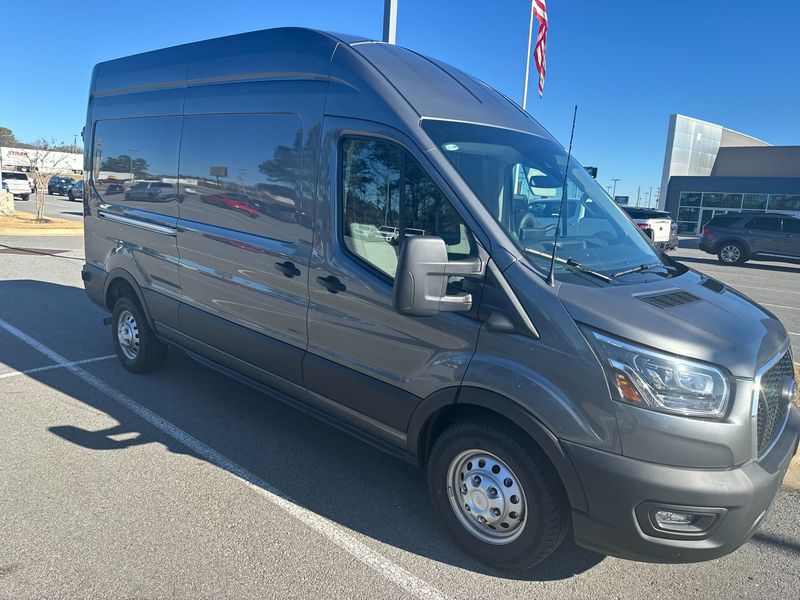 Picture 1/3 of a 2023 NEW Avalanche Gray AWD Ford Transit 250 High-Roof for sale in Fayetteville, Arkansas