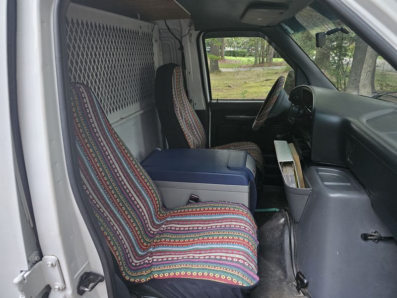 Picture 4/17 of a 1995 Ford E-150, "La Vaca Blanca" 🐮 :) for sale in Raleigh, North Carolina