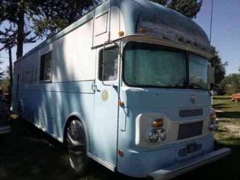 Picture 1/9 of a 1969 Bookmobile Raised Roof Skoolie -- fully converted for sale in Jackson, Montana