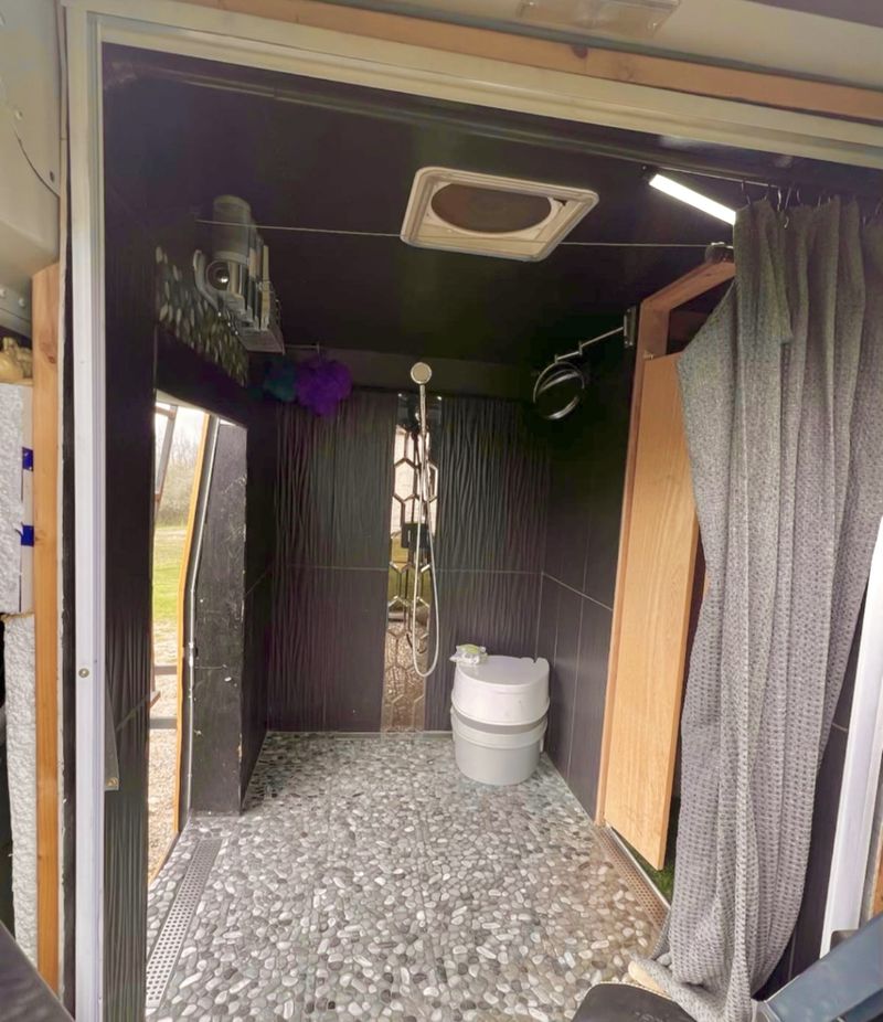 Picture 3/13 of a Off Grid Skoolie with XL bathroom— Roofdeck — LOW MILES for sale in San Diego, California