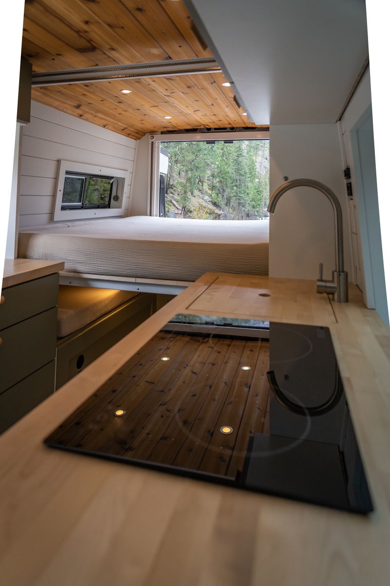 Picture 5/27 of a New Build Turnkey Van-2 Queen Beds, Hidden Shower, Off Grid for sale in Leavenworth, Washington
