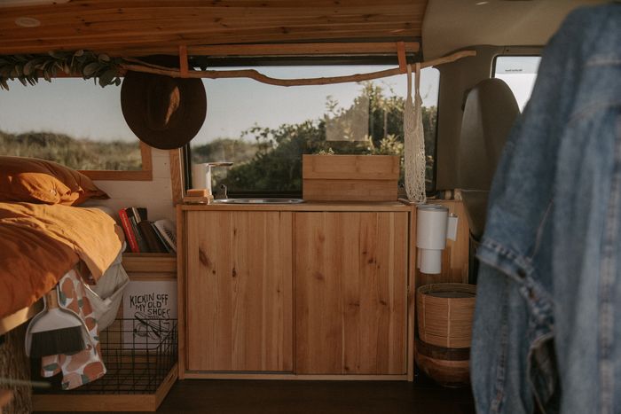 Photo of a sink in a 2002 Chevy Astro Campervan